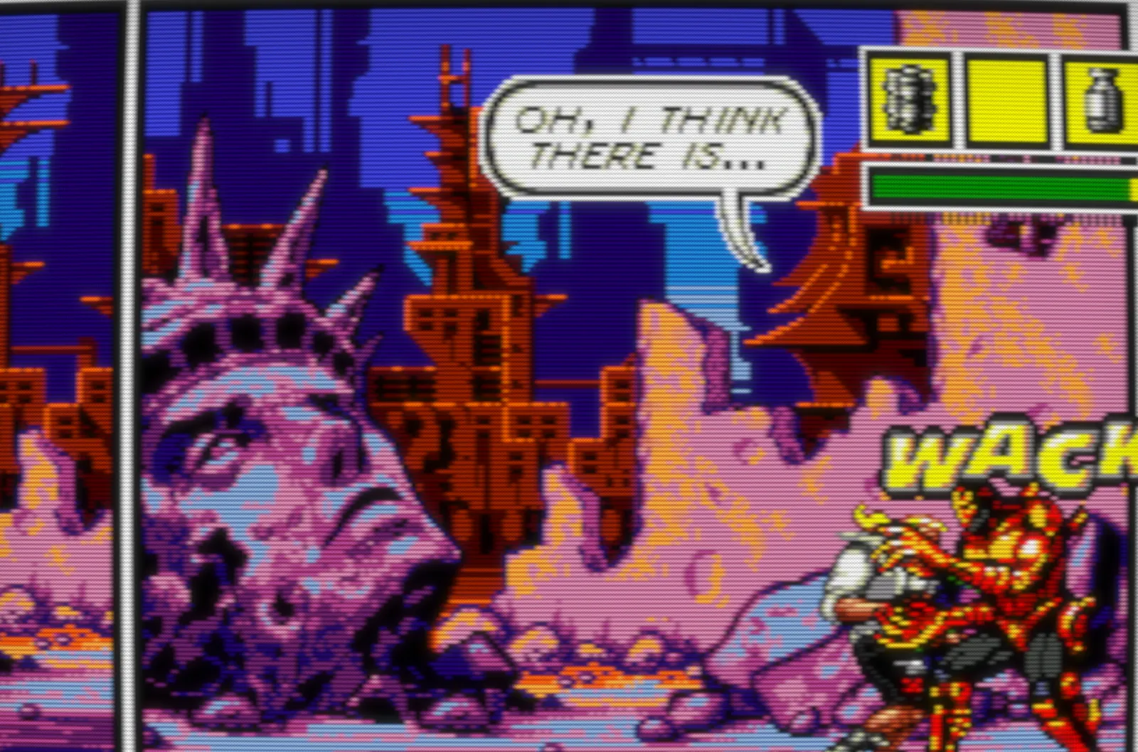 Comix Zone with the CRT TV look